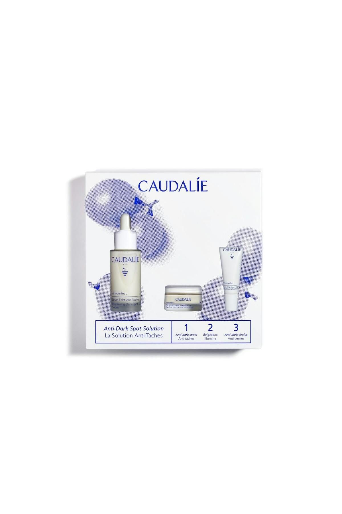 Caudalie Leke Karşıtı Bakım Seti Vinoperfect Serum 30ml + Niasinamid Bakım Kremi 15ml + Göz Bakım Kremi 5ml