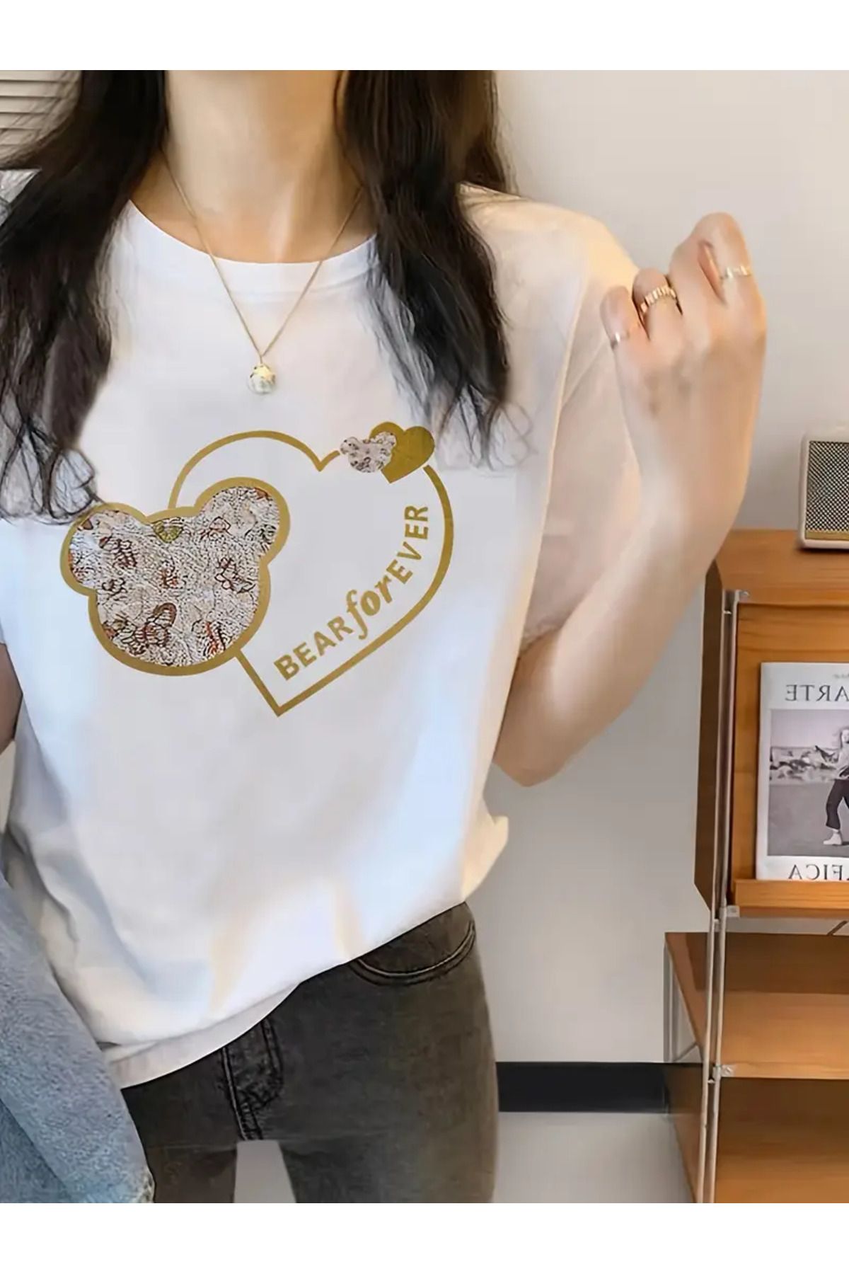 AEMİ Unisex Baskılı %100 Pamuk Oversize T-shirt