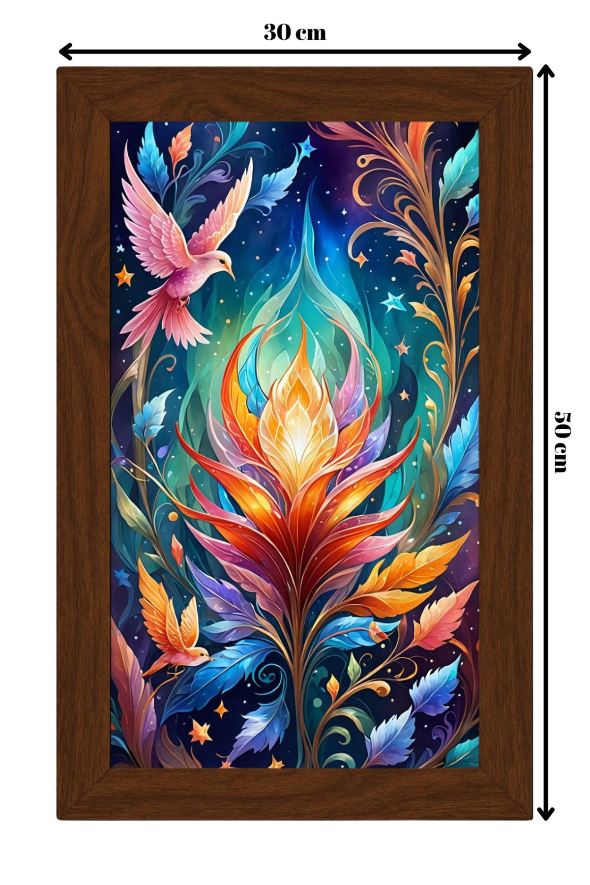 ColorCraft SERAMİK ÜZERİNE AHŞAP ÇERÇEVELİ 30x50cm TABLO NO:62