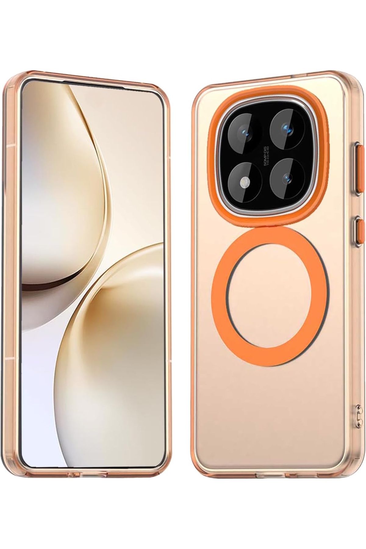 m.tk moveteck Xiaomi Redmi Note 14 Pro Plus Kılıf Kamera Çıkıntılı Mat Magsafe Özellikli Kenar Renkli Sert Kapak