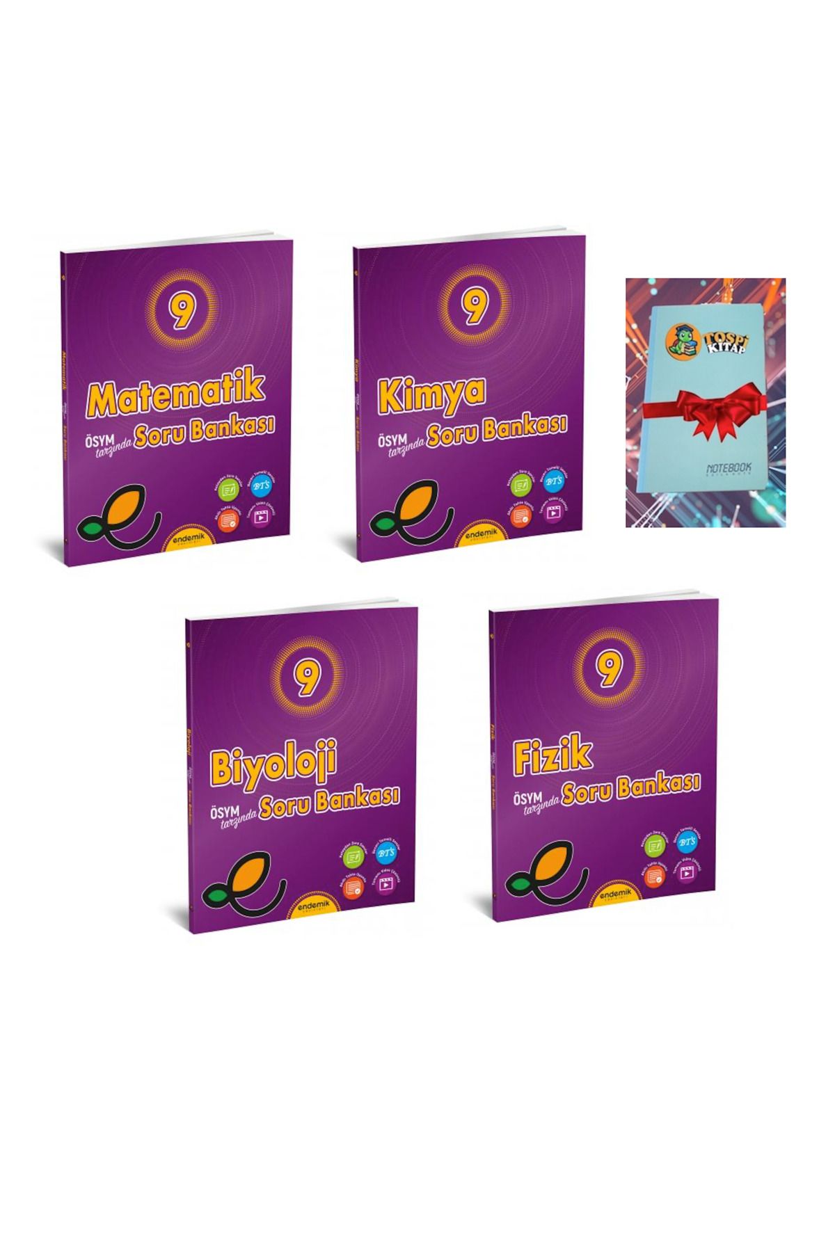 Karma Kitaplar 9.Sınıf MATEMATİK + FİZİK + KİMYA + BİYOLOJİ Soru Bankası- Yeni (DEFTER HEDİYELİ)