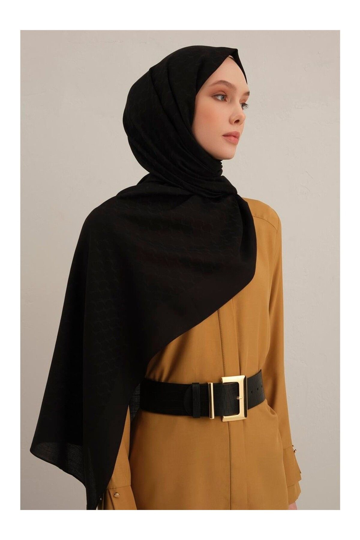 Armine Link Desen Bambu Cotton Şal