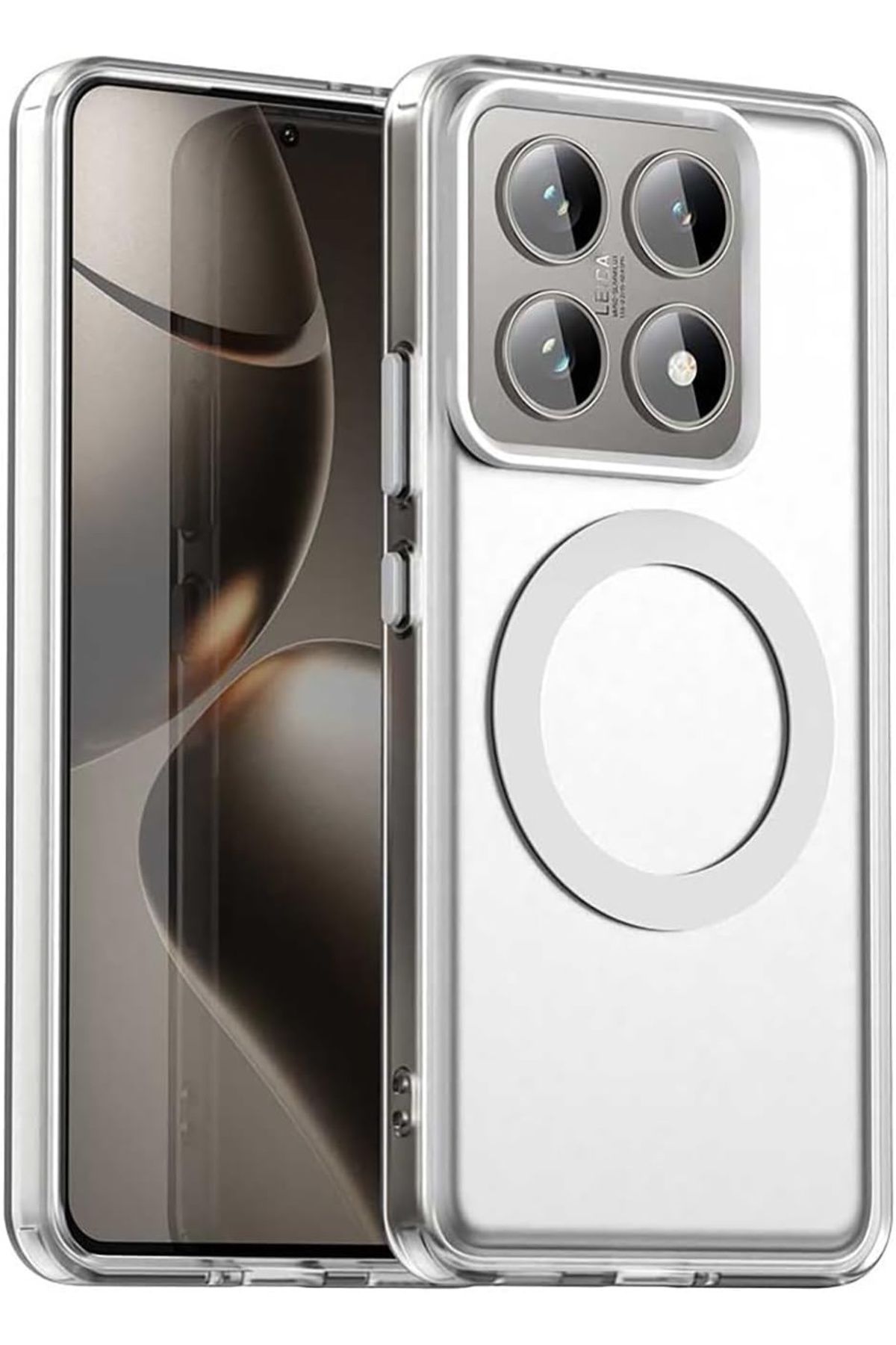 m.tk moveteck Xiaomi Mi 14T & Mi 14T Pro Kılıf Kamera Çıkıntılı Mat Magsafe Özellikli Kenarları Renkli Sert Kapak