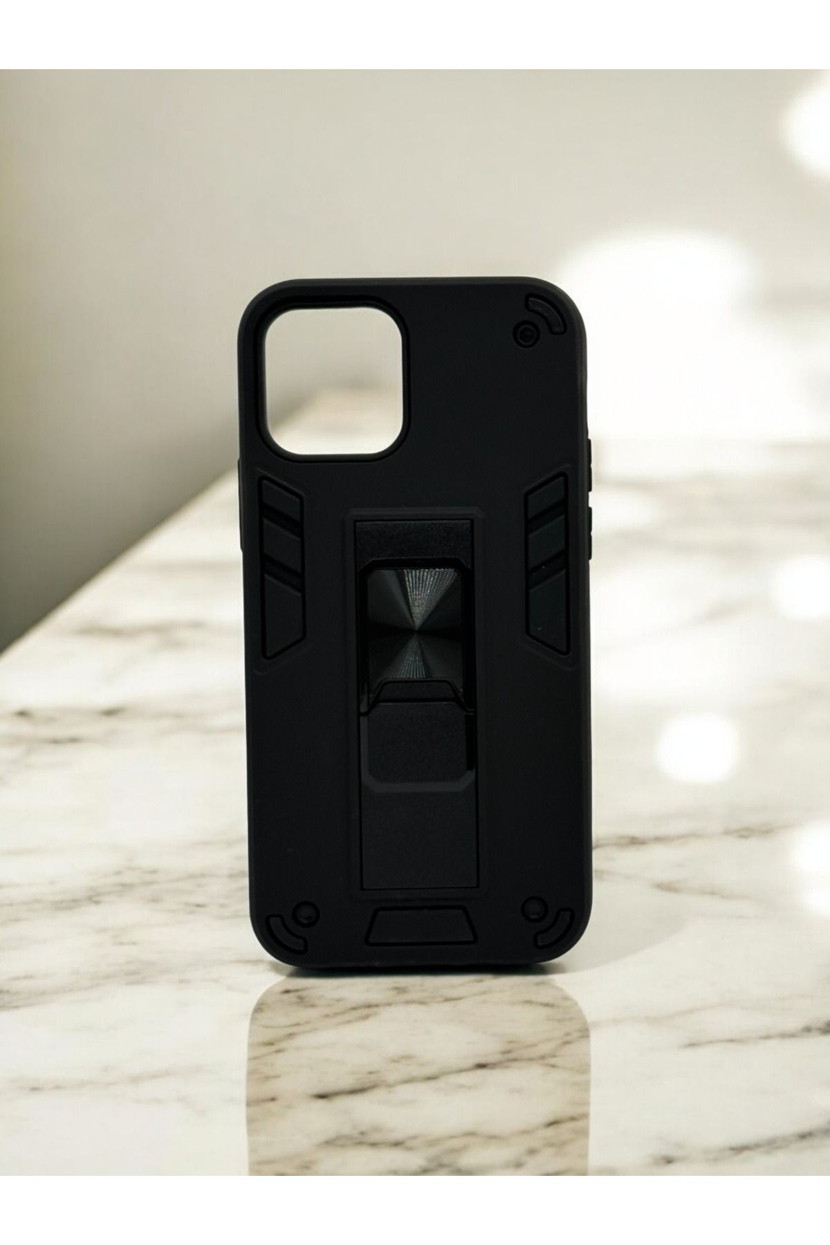 DUBİGOLD İPHONE 12 PRO UYUMLU METAL YÜZÜKLÜ MIKNATISLI ZIRHLI TANK KILIF