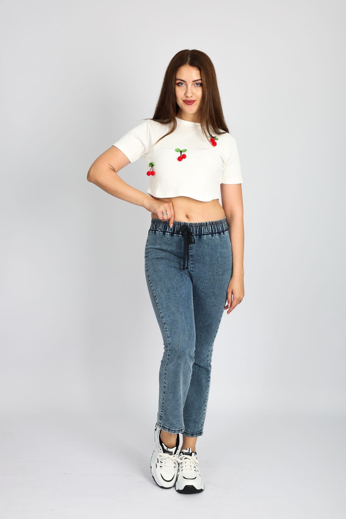 MODA BELİ LASTİKLİ İSPANYOL PAÇA KOT PANTOLON
