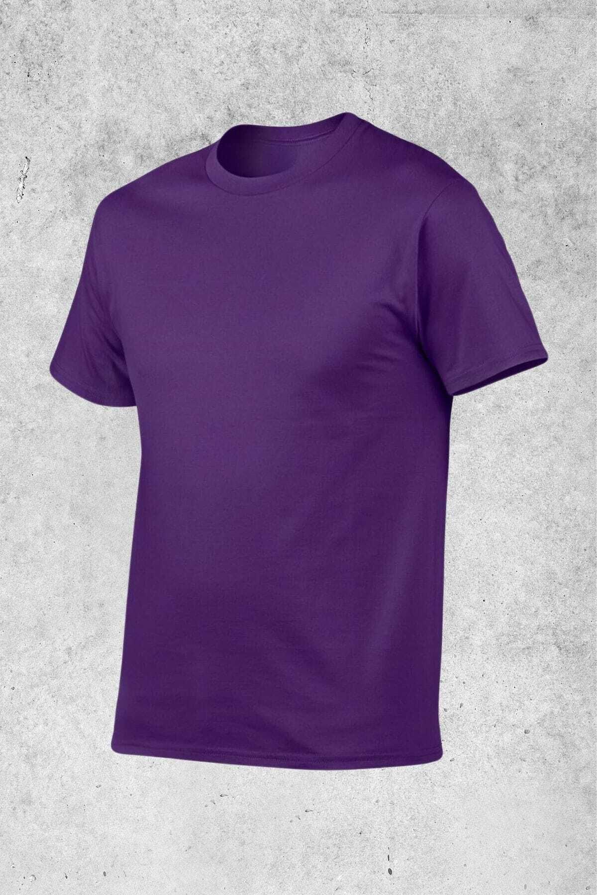 MOLICO Basic Unisex Sıfır Yaka kısa kollu Tshirt