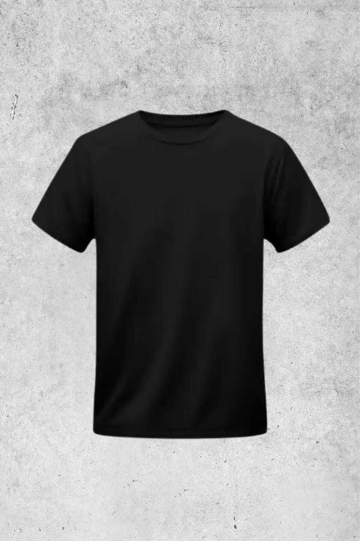MOLICO Basic Unisex Sıfır Yaka kısa kollu Tshirt