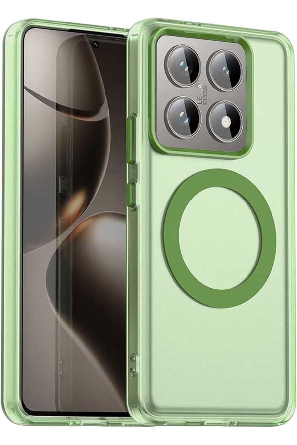 m.tk moveteck Xiaomi Mi 14T & Mi 14T Pro Kılıf Kamera Çıkıntılı Mat Magsafe Özellikli Kenarları Renkli Sert Kapak