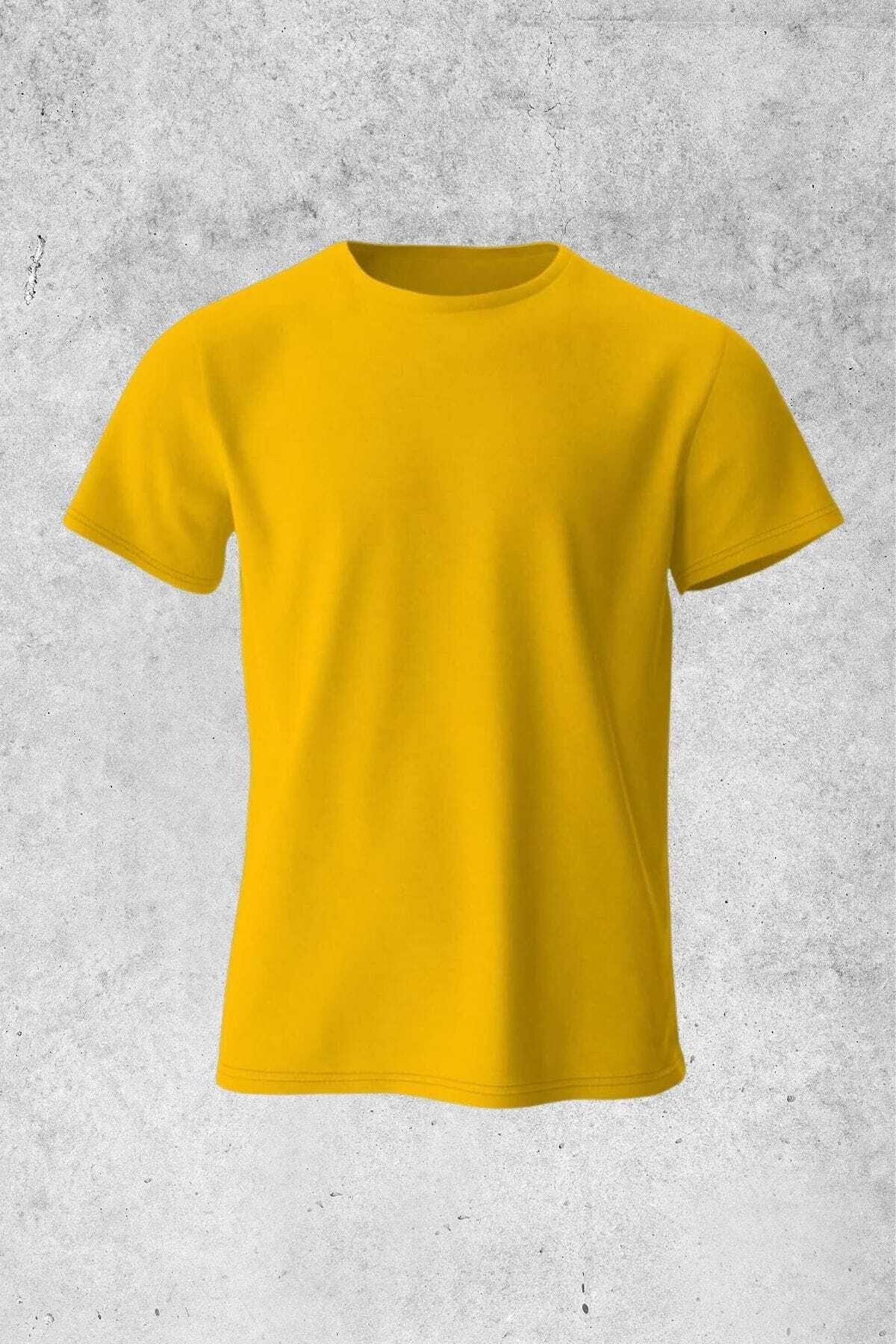 MOLICO Basic Unisex Sıfır Yaka kısa kollu Tshirt