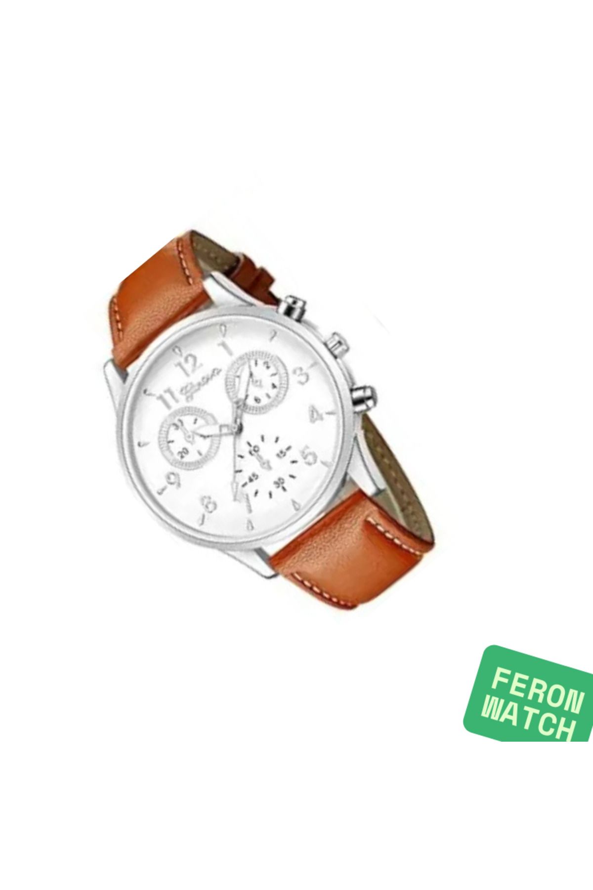 Feron accessories Erkek Kol Saati Deri Kordonlu Quartz Analog Saat TM-0319-B