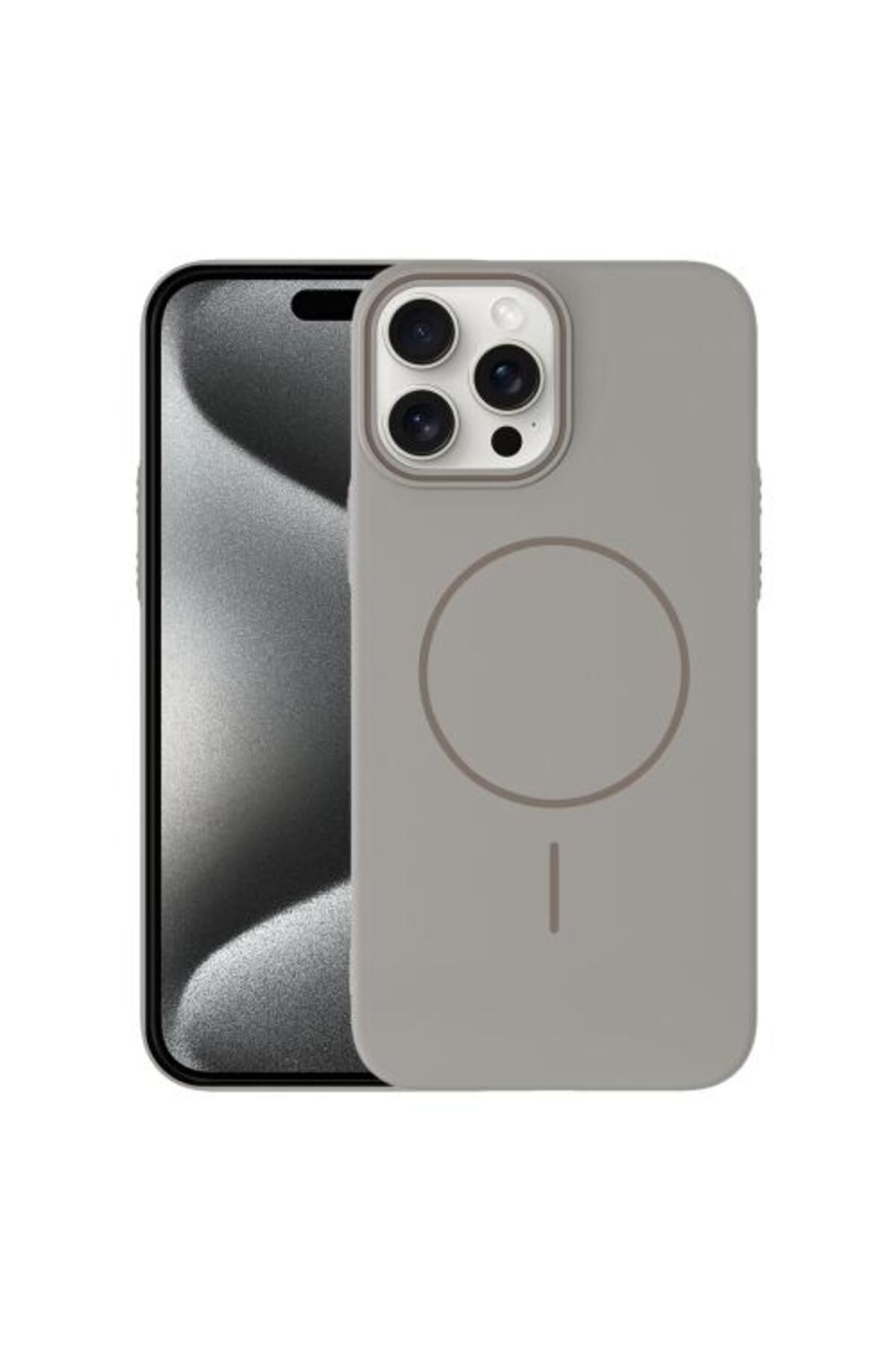 Teleplus iPhone 15 Pro Kılıf Manyetik Şarj Özellikli IC GLS Lansman Leke Tutmaz Kapak
