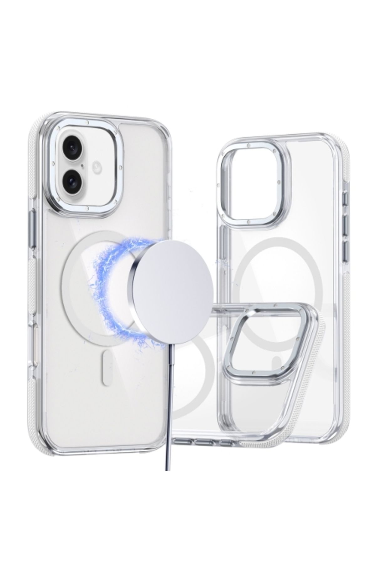 Teleplus iPhone 16 Kılıf Manyetik Şarj Özellikli PX Acrylic Hybrid TPU Kapak