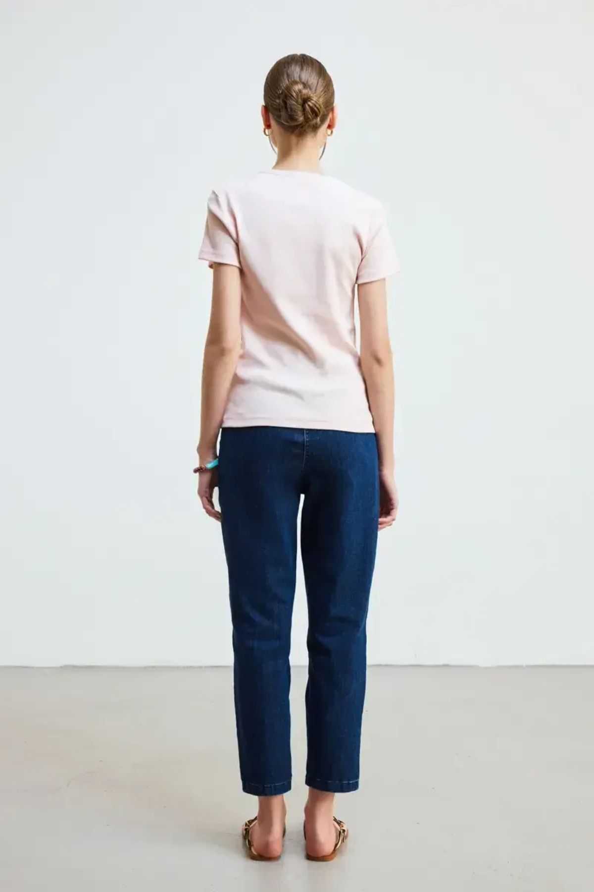 Gusto-Tricou camisole din bumbac cu decolteu - pudra 6