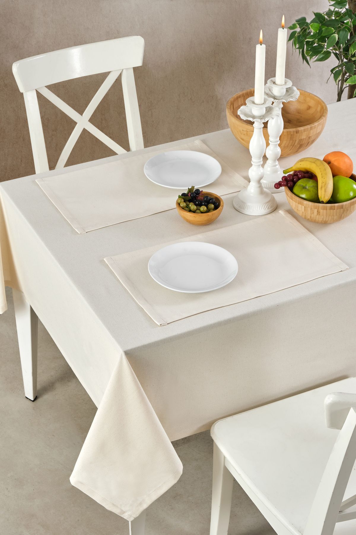 ASDİVA Düz Keten Masa Örtüsü 140x250