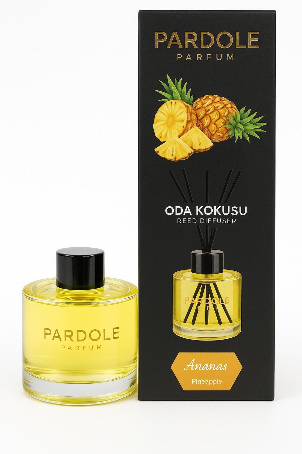PARDOLE 145 ml Ananas Bambu Çubuklu Oda Kokusu - Fresh Çubuklu Oda Kokusu