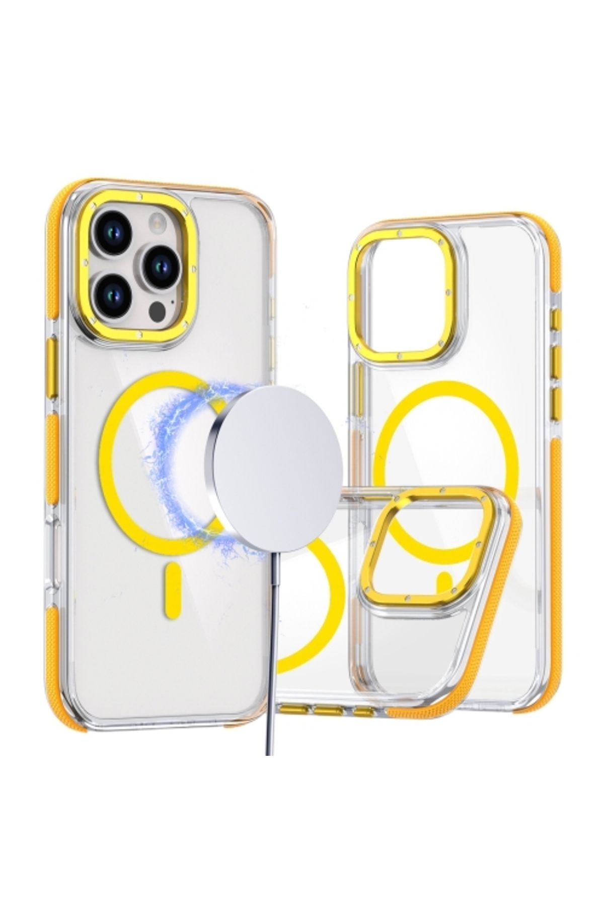 Teleplus iPhone 16 Pro Kılıf Manyetik Şarj Özellikli PX Acrylic Hybrid TPU Kapak