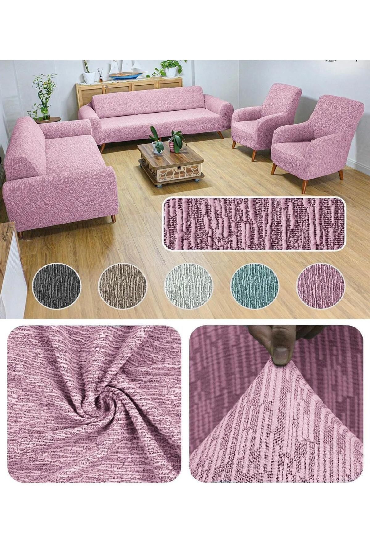 Home Geçirmeli Koltuk Örtü Seti 3+2+1+1