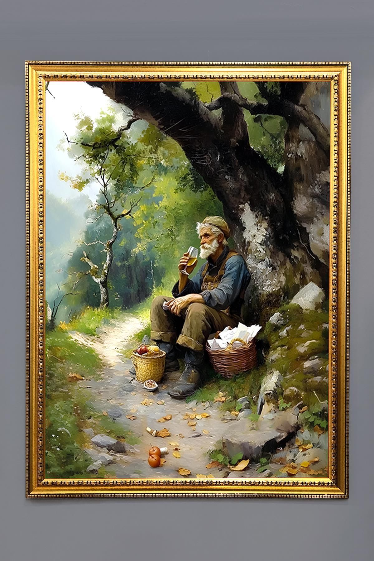 Doruklar Home Collection Dekoratif Modern Desenli Çerçeveli Duvar Tablosu 50x70cm RÜYA15