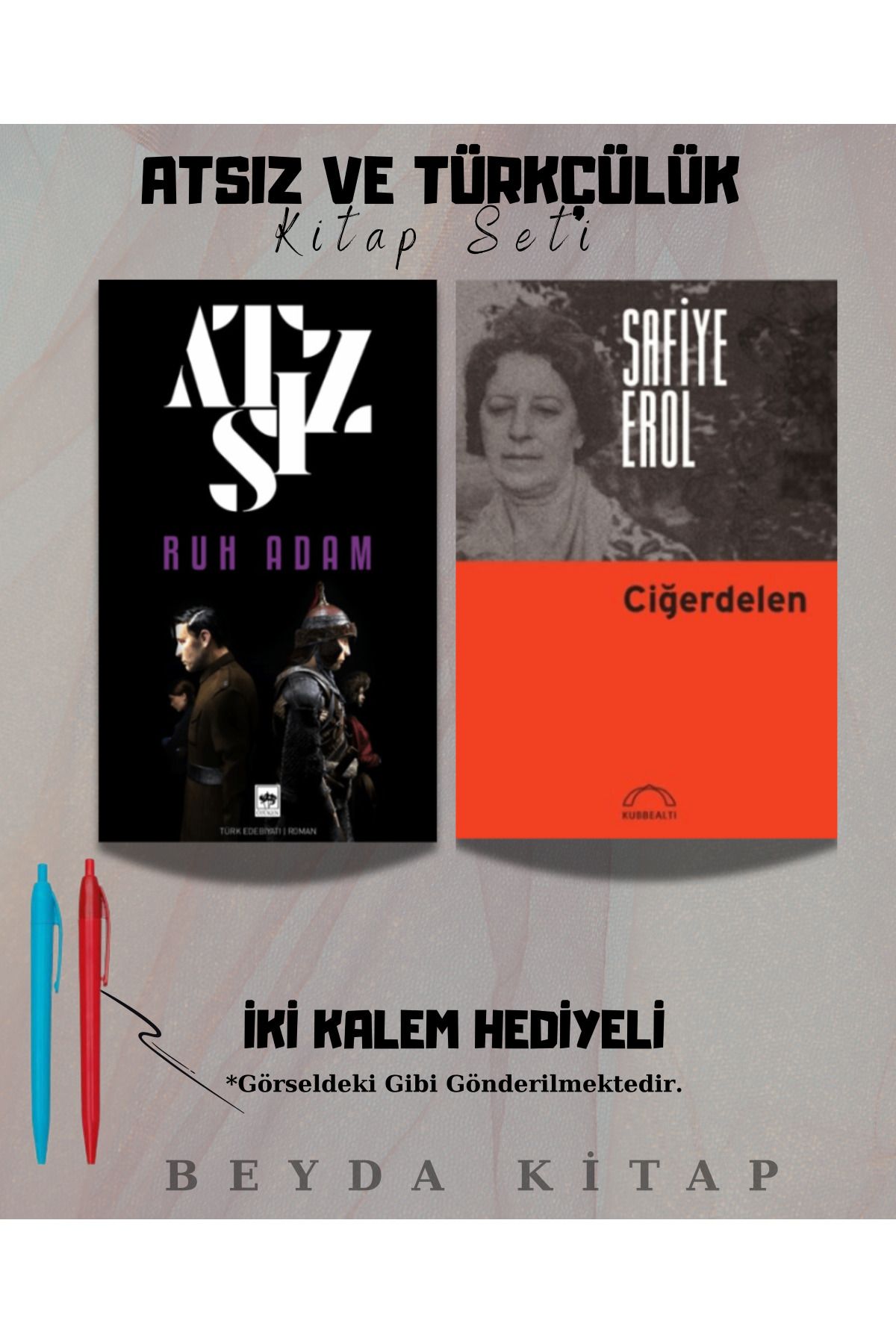 Bilge Kültür Sanat Ruh Adam - Ciğerdelen- Nihal Atsız - Kitap Seti - Kalem Hediyeli
