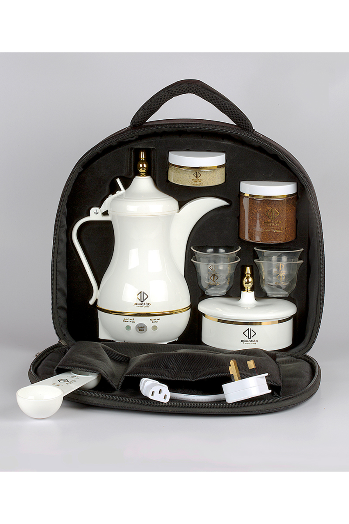 دلة المسافر - صانعة القهوة السعودية الكهربائية 400 مل
