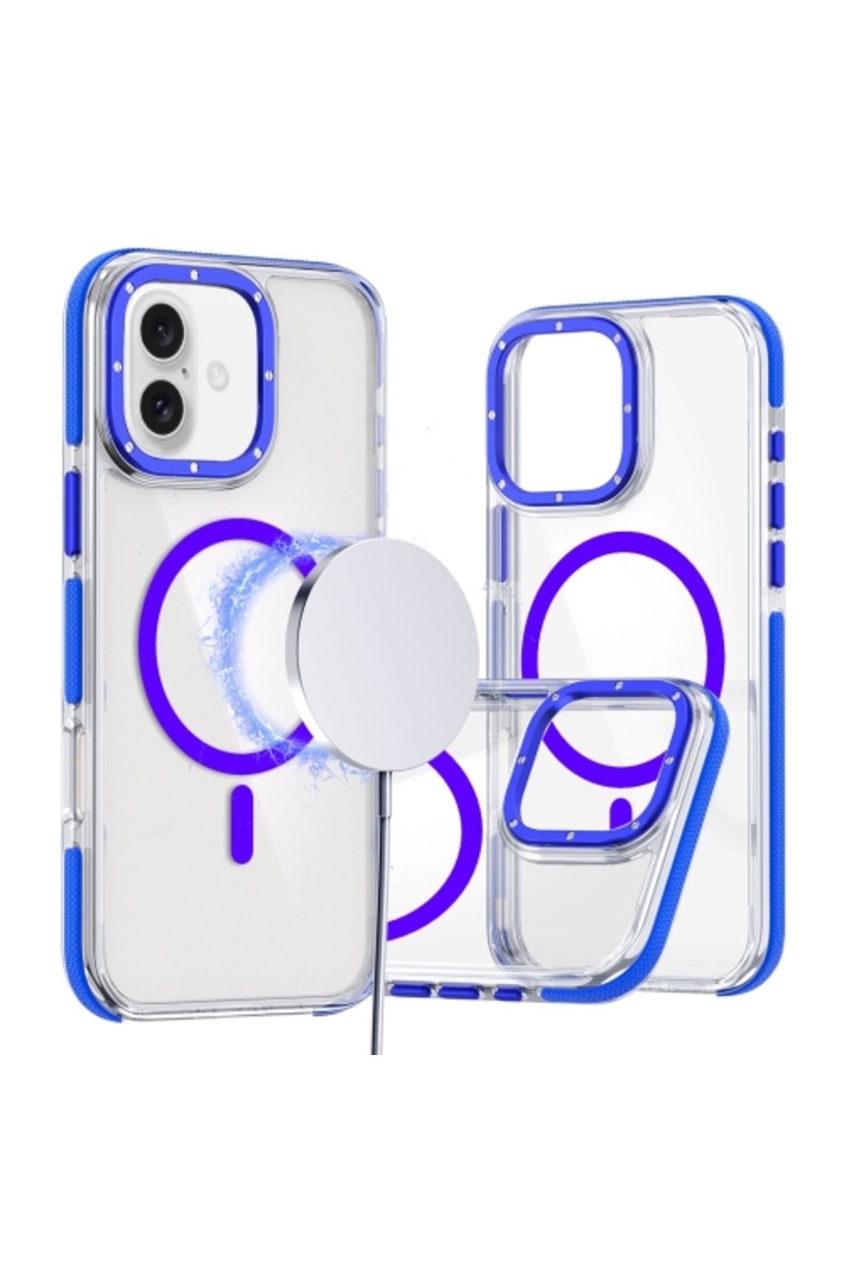 Teleplus iPhone 16 Kılıf Manyetik Şarj Özellikli PX Acrylic Hybrid TPU Kapak