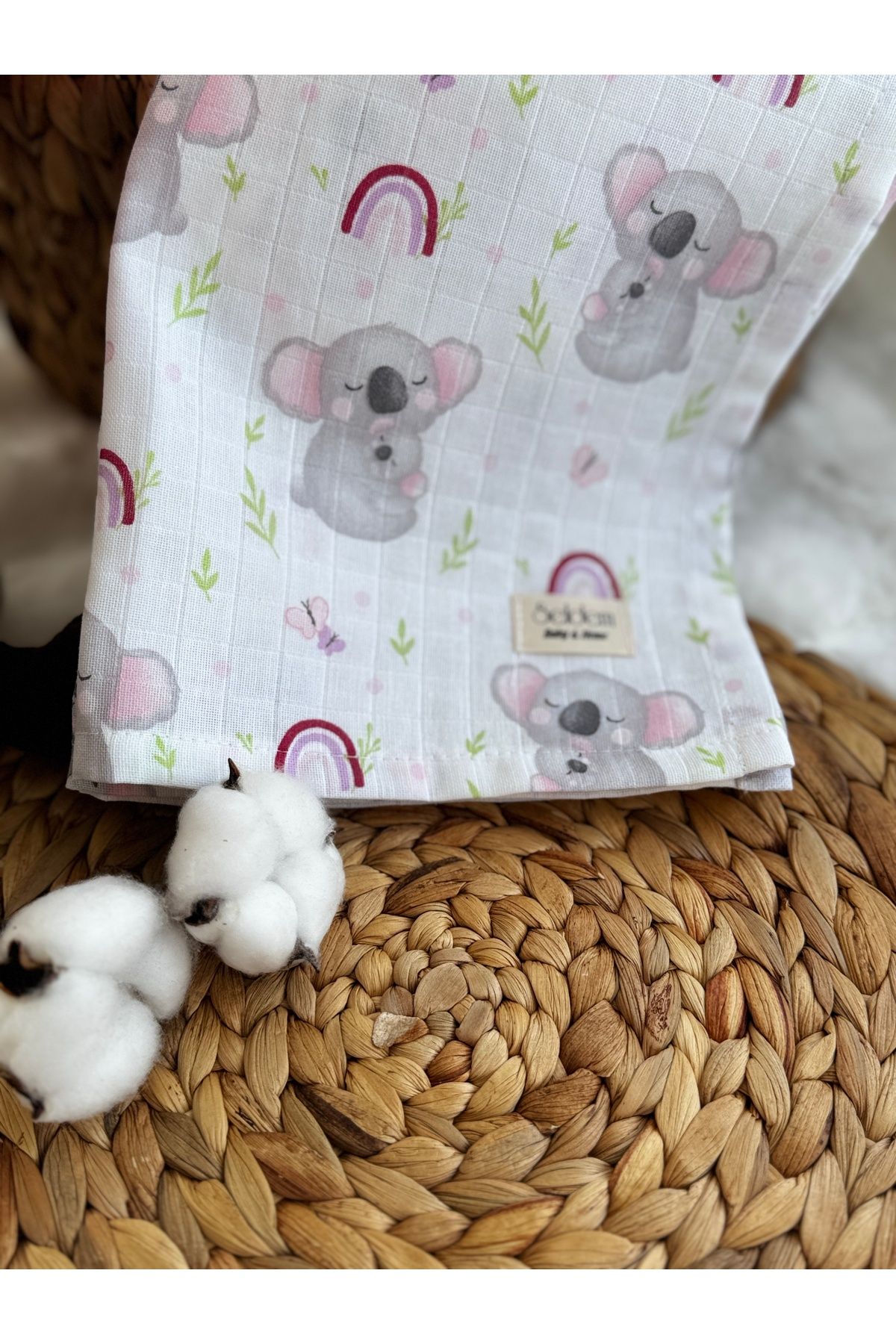 SELDEM BAYB & HOME Çok Amaçlı Müslin Bebek Battaniyesi Müslin Örtü (85x85 cm)