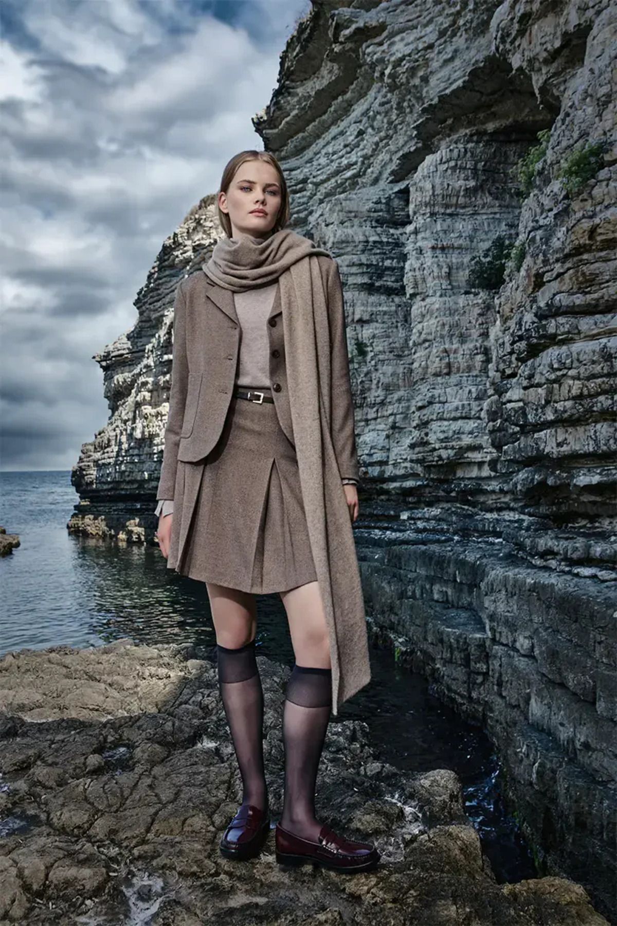 Gusto-Coffee Color Pocket Short Jacket 6