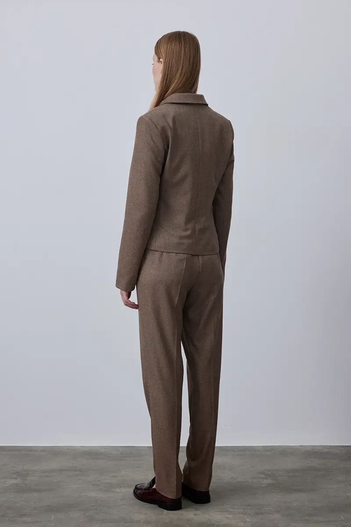 Gusto-Coffee Color Pocket Short Jacket 7