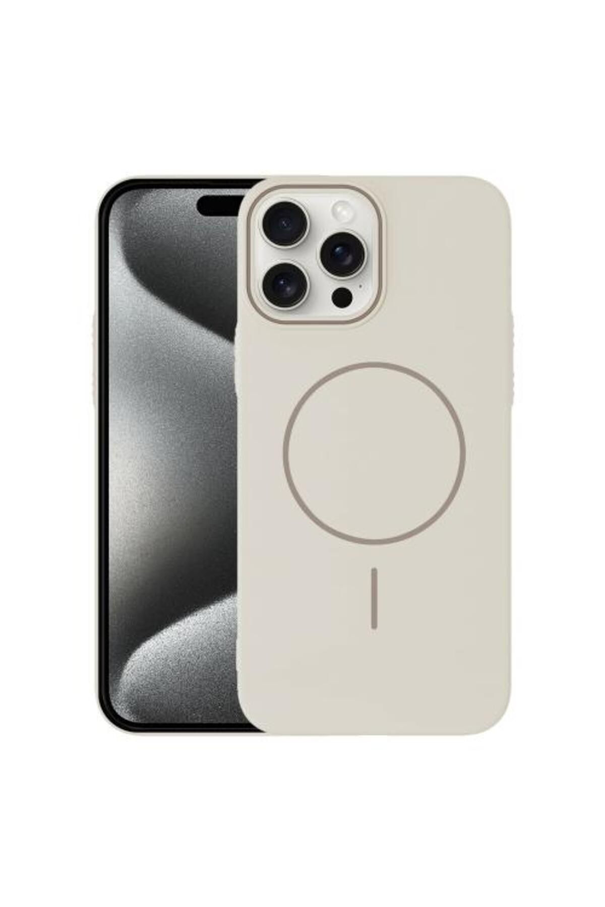 Teleplus iPhone 15 Pro Max Kılıf Manyetik Şarj Özellikli IC GLS Lansman Leke Tutmaz Kapak