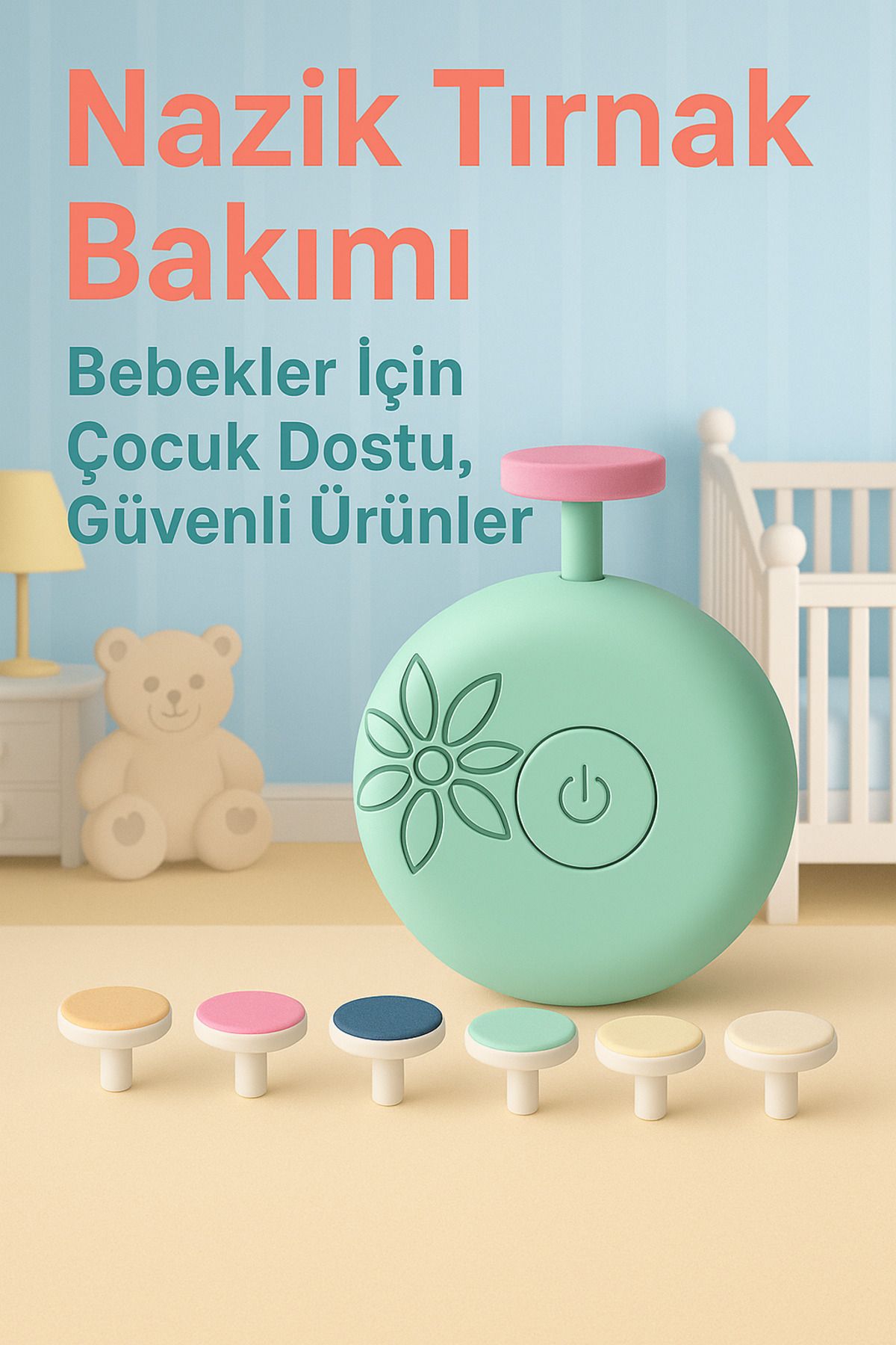 potasyum Yenidoğan Bebek Dönerli Pilli Tırnak Kesme Törpüleme Ve Bebek Bakım Makinası