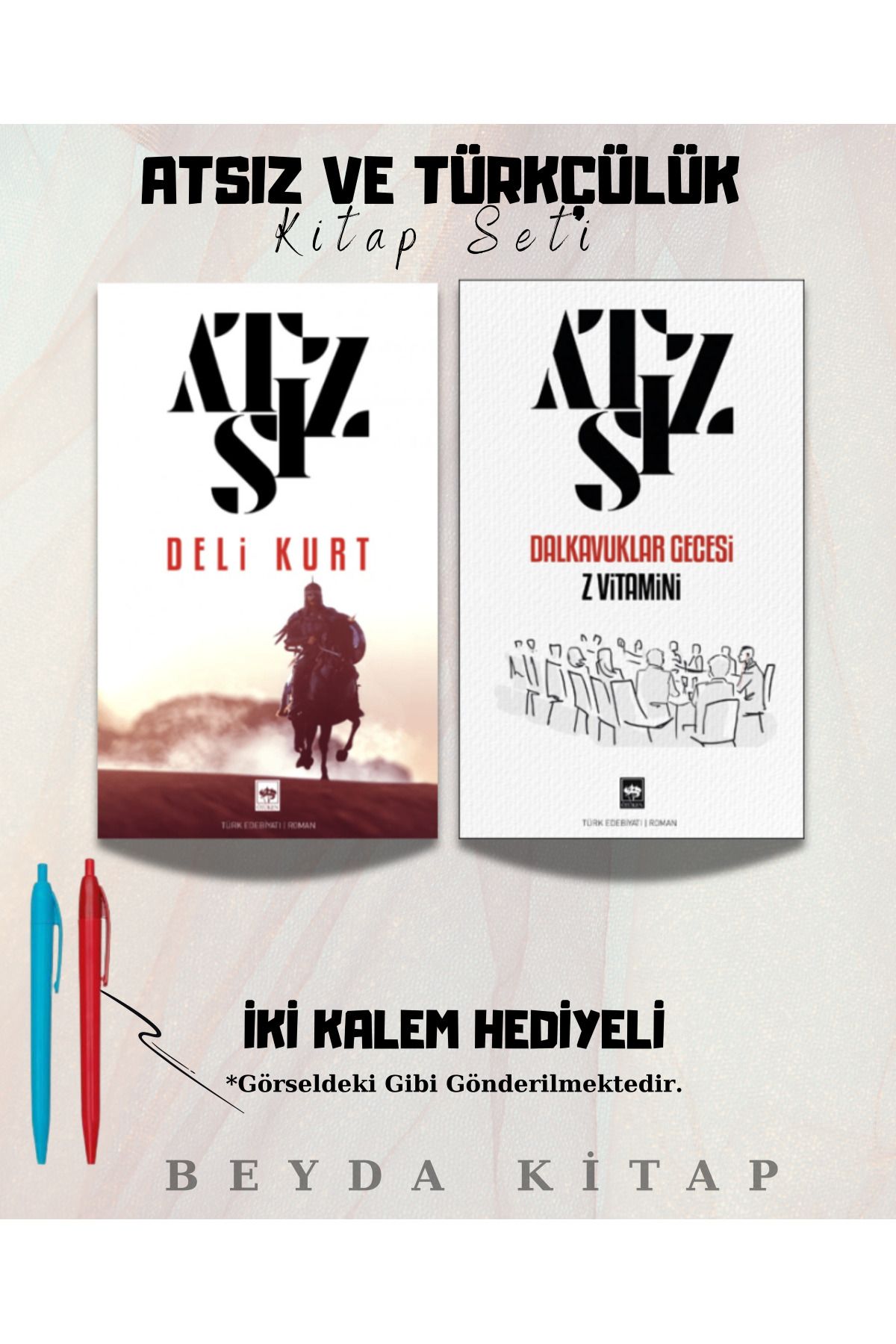 Bilge Kültür Sanat Deli Kurt - Dalkavuklar Gecesi- Nihal Atsız - Kitap Seti - Kalem Hediyeli