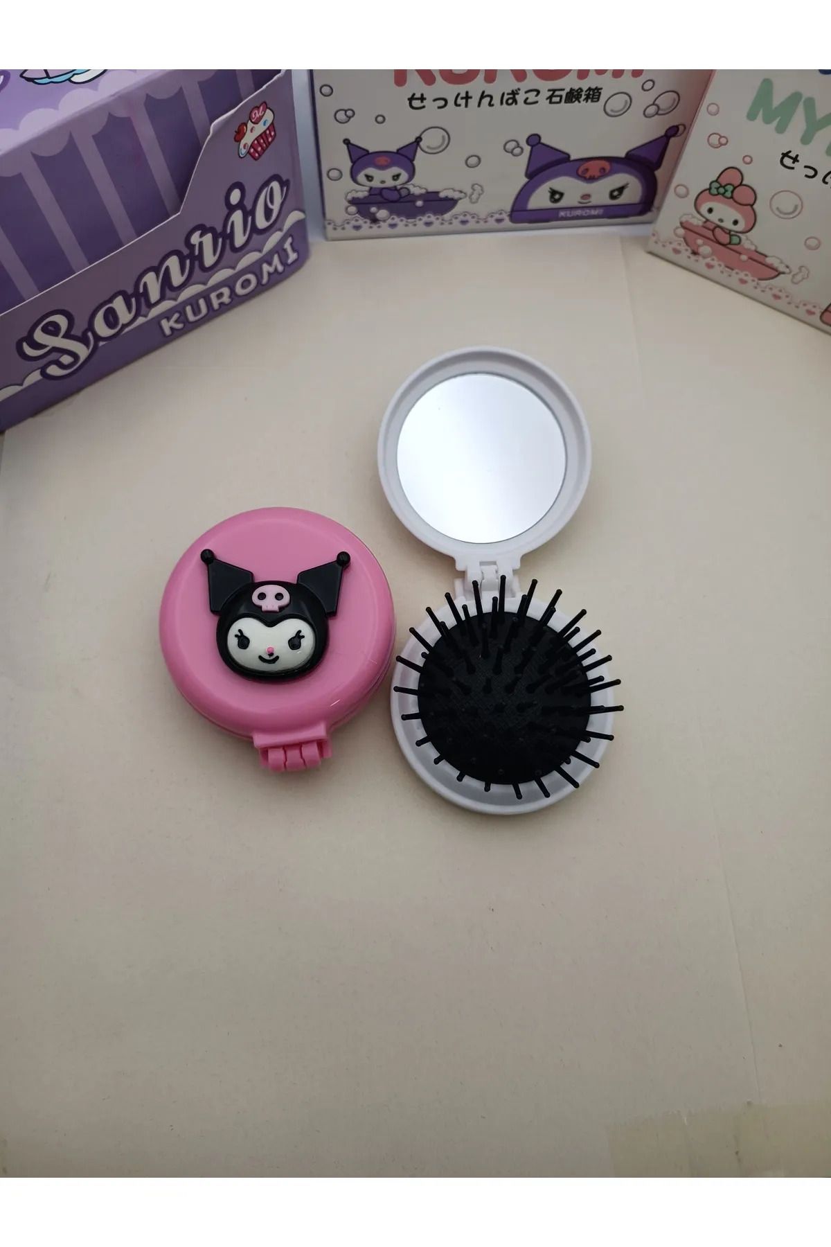 zeynobella Sanrio Kawaii My Melody Tarak Içi Simli Pullu Mini Tarak Lüx Hediyelik Ürünler
