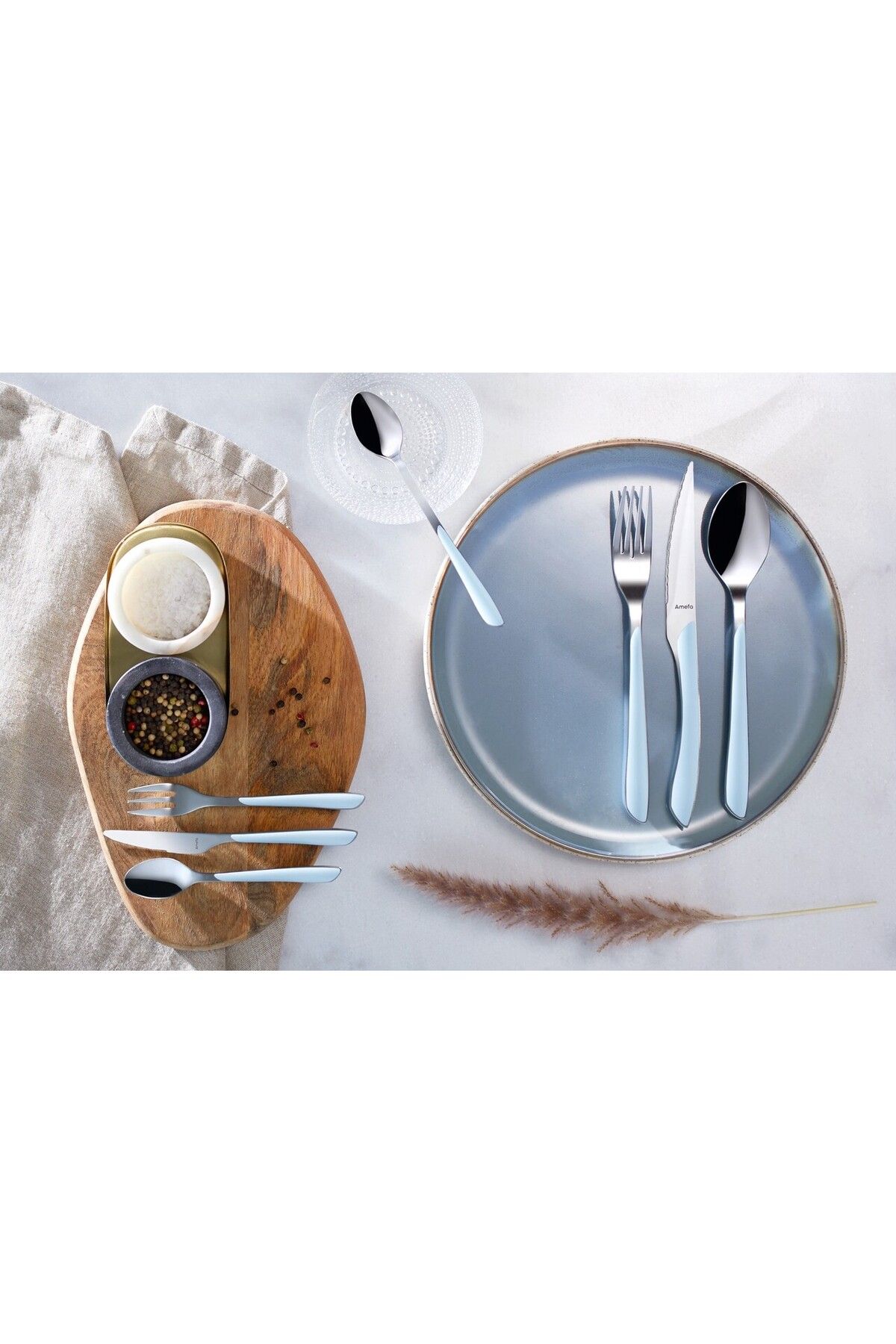 Amefa-Cutlery set, 26 pieces, Amefa, Eclat Matt Sky Blue, stainless steel, blue 3