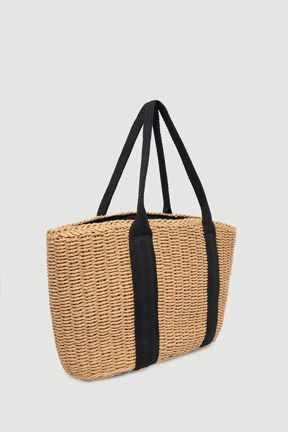 Gusto-Camel Straw Beach Bag 3