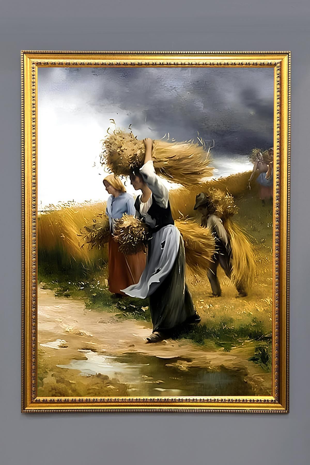 Doruklar Home Collection Dekoratif Modern Desenli Çerçeveli Duvar Tablosu 50x70cm RÜYA13