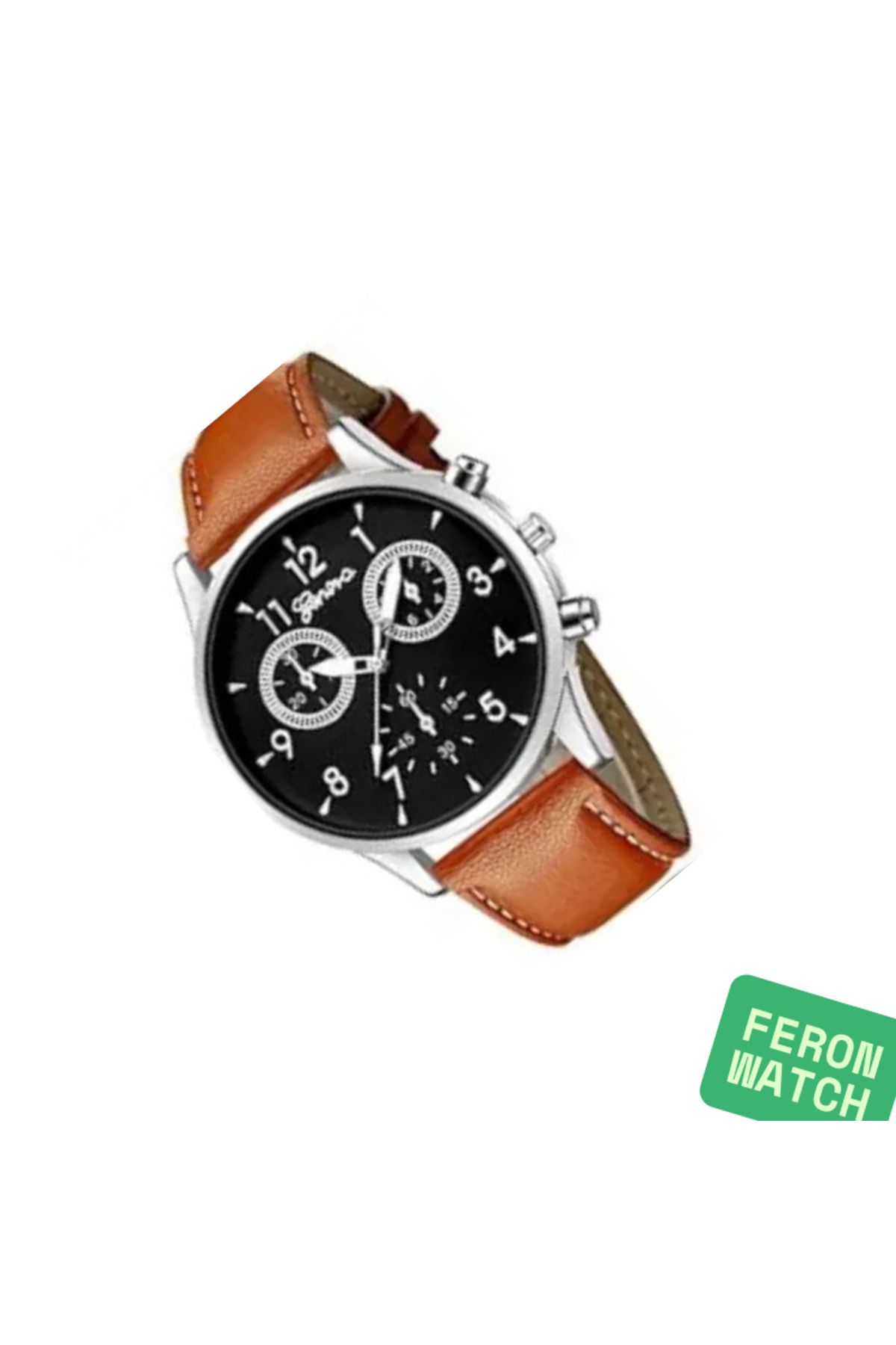 Feron accessories Erkek Kol Saati Deri Kordonlu Quartz Analog Saat TM-0319-B