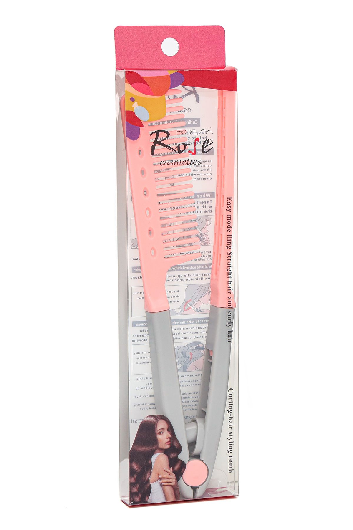 Roesıa Rose Cosmetics Rose Yıkanabilir, Katlanır Saç Düzleştirici Maşa Tarağı
