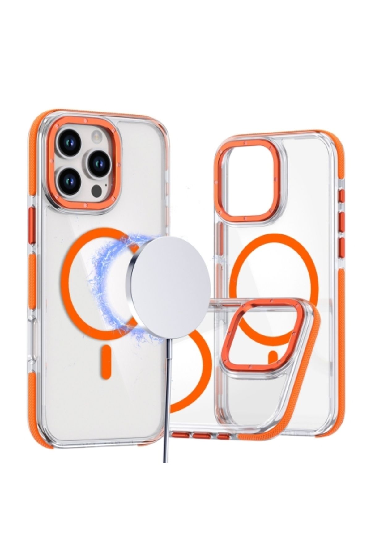 Teleplus iPhone 16 Pro Kılıf Manyetik Şarj Özellikli PX Acrylic Hybrid TPU Kapak
