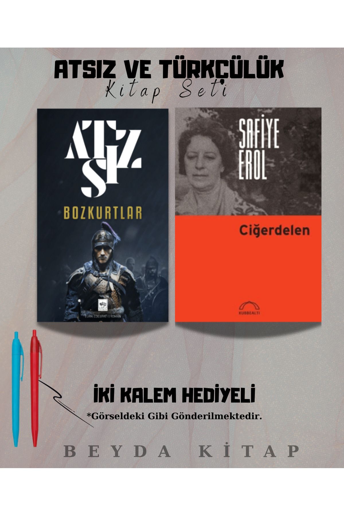 Bilge Kültür Sanat Bozkurtlar - Ciğerdelen- Nihal Atsız - Kitap Seti - Kalem Hediyeli