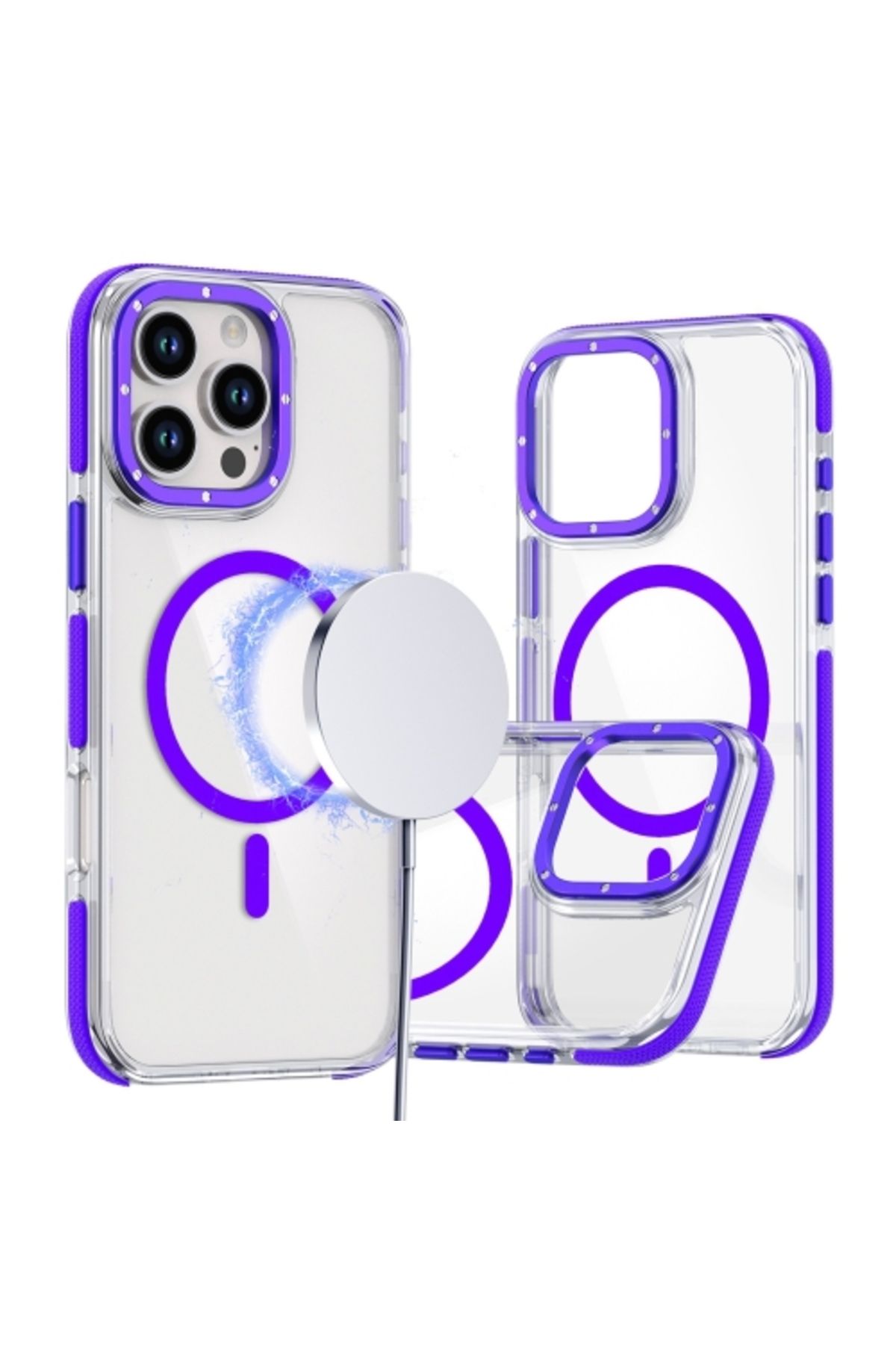 Teleplus iPhone 16 Pro Max Kılıf Manyetik Şarj Özellikli PX Acrylic Hybrid TPU Kapak