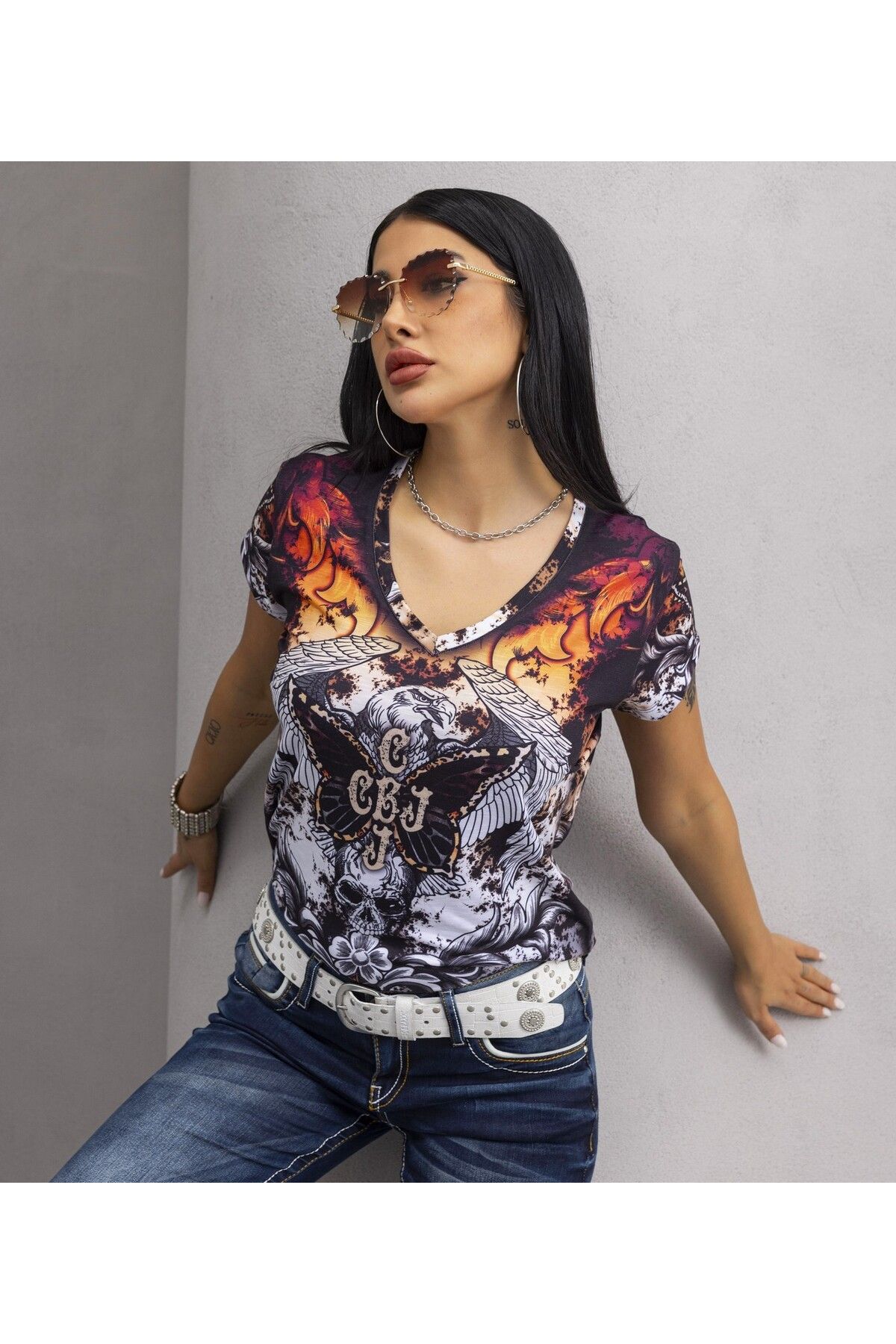 Cipo & Baxx WT383 – Women’s Graphic Attitude Street T-Shirt