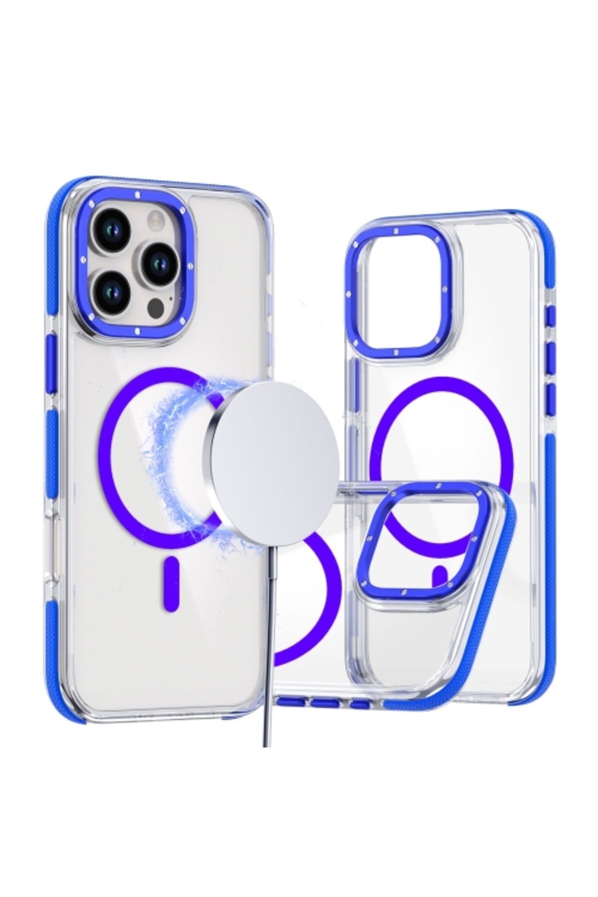 Teleplus iPhone 16 Pro Kılıf Manyetik Şarj Özellikli PX Acrylic Hybrid TPU Kapak