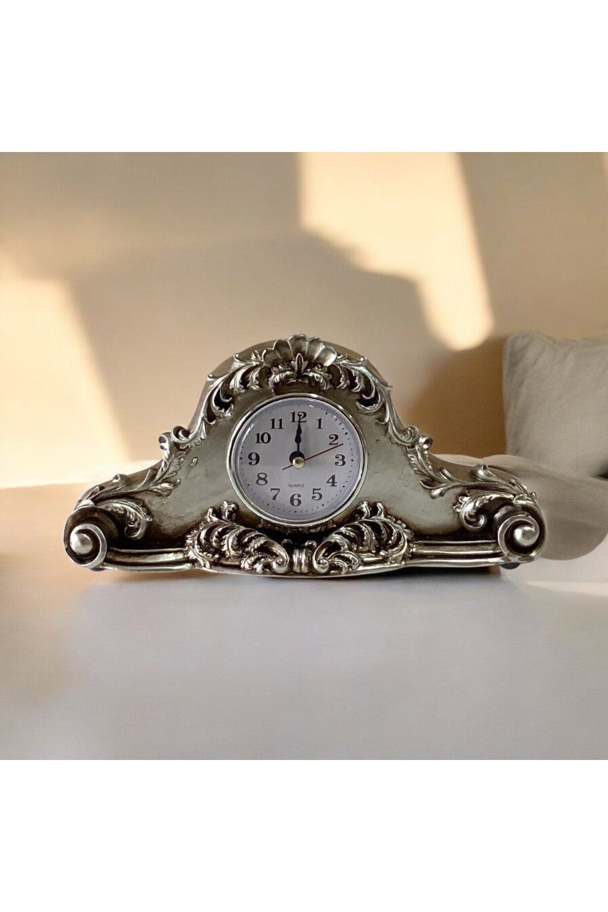 Gold home design Dekoratif Gümüş Masa Saati