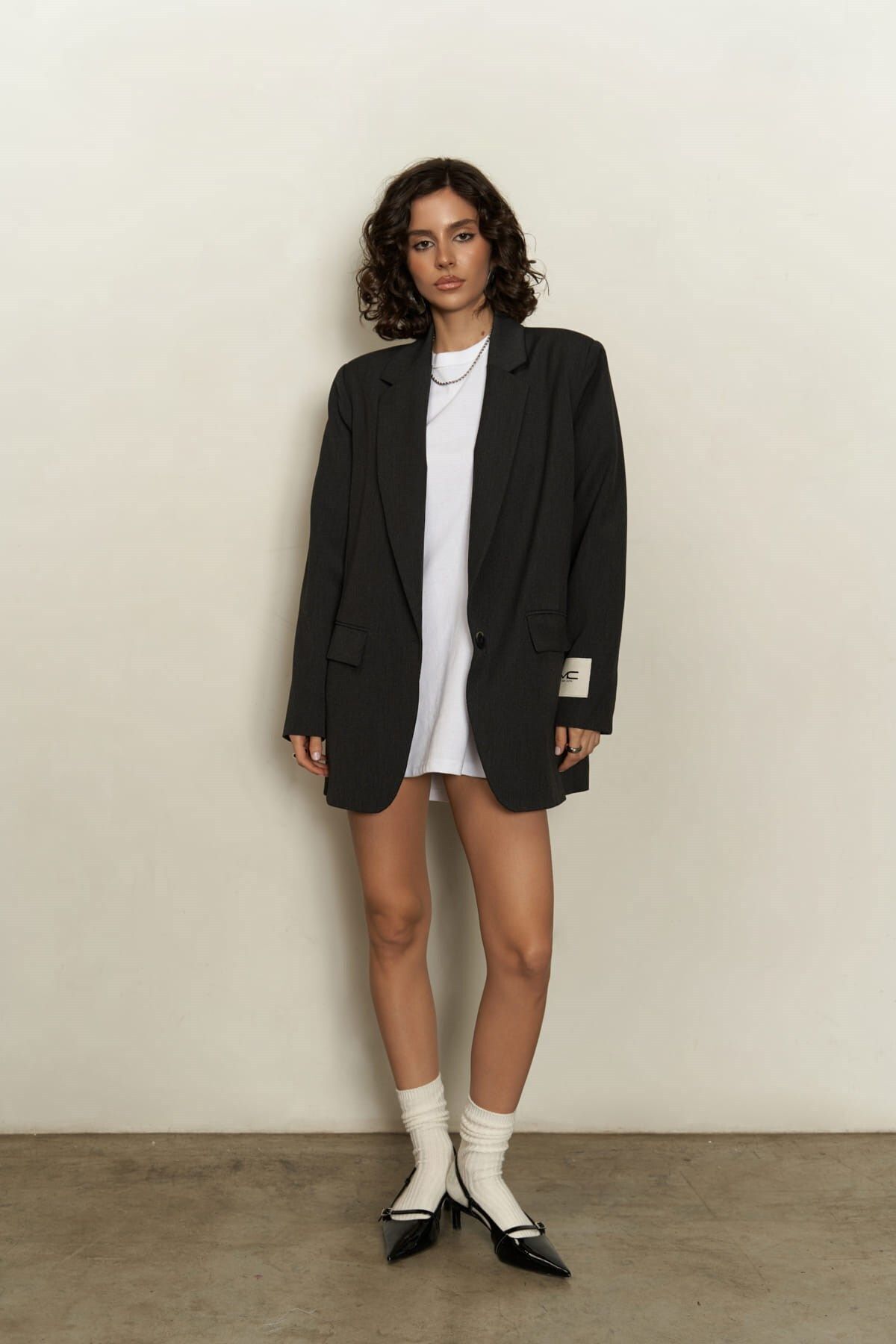 MAİ COLLECTİON-Spencer Anthrazit Blazer Jacke 2