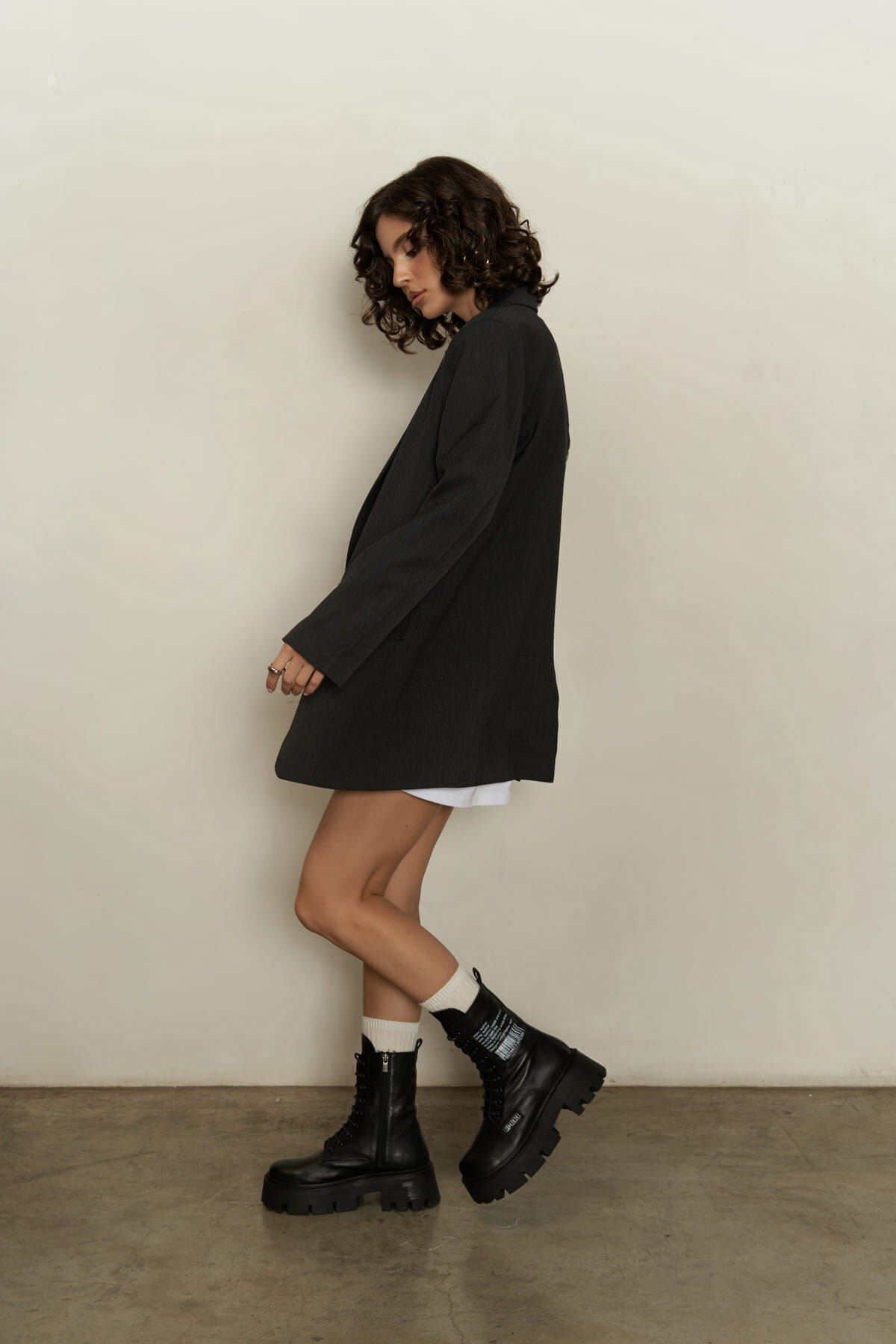 MAİ COLLECTİON-Spencer Anthrazit Blazer Jacke 6