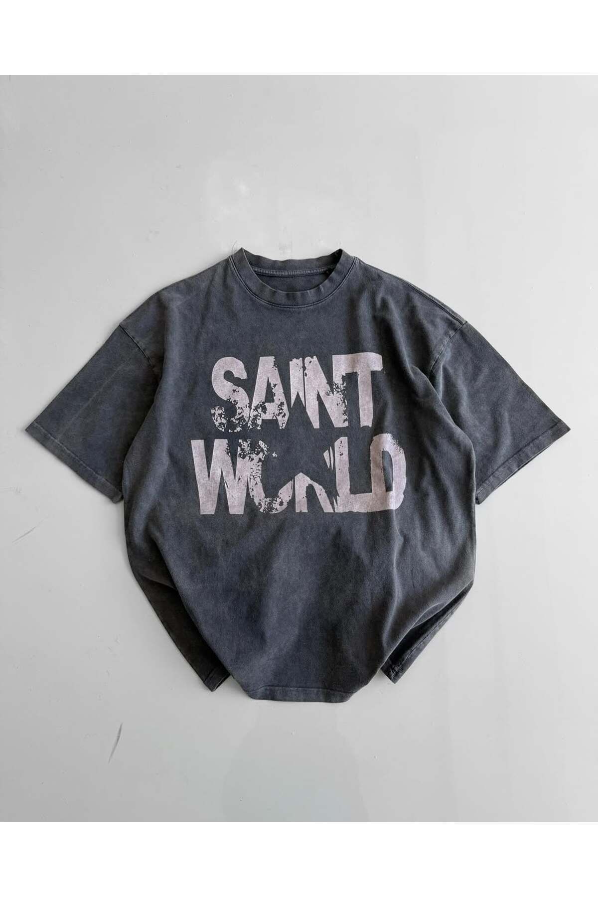 ZENİSO BUTİK STWD. BAŞLIKLI NAKIŞLI OVERSIZE UNISEX T-SHIRT