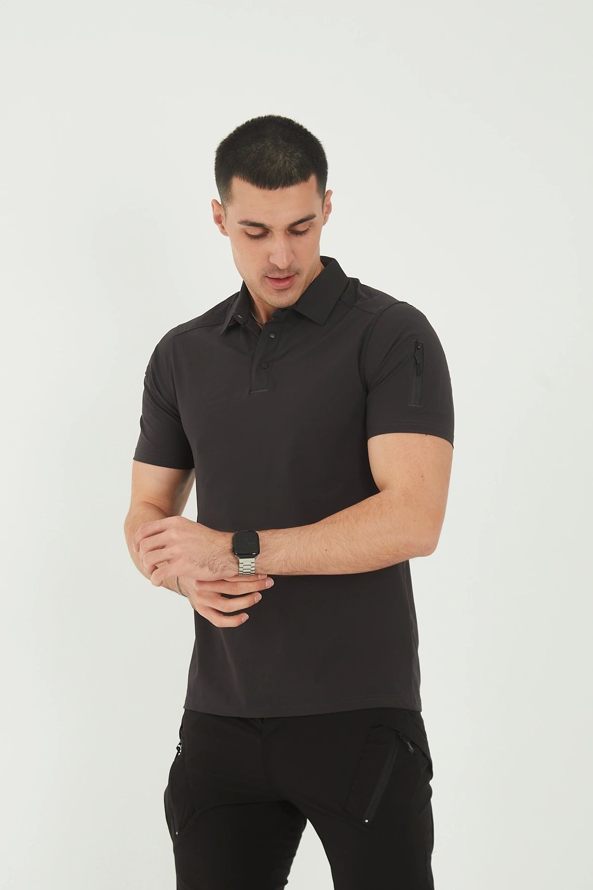 Bast10 Outdoor Taktik Polo Tişört | Su İticili, Esnek, Nefes Alabilir | Görev & Günlük Kullanım İçin