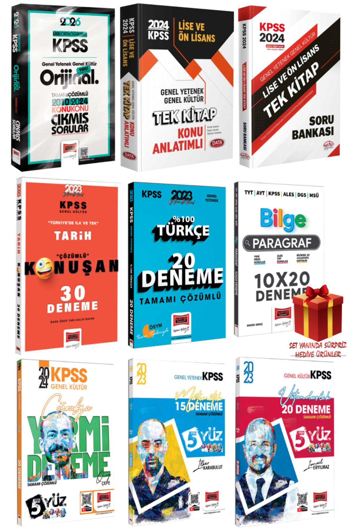 Yargı Yayınları 2026 KPSS Lise Orijinal 2010-2024 Konu Konu Çıkmış Sorular+ Tek Kitap Konu+ Soru Bankası+ Deneme