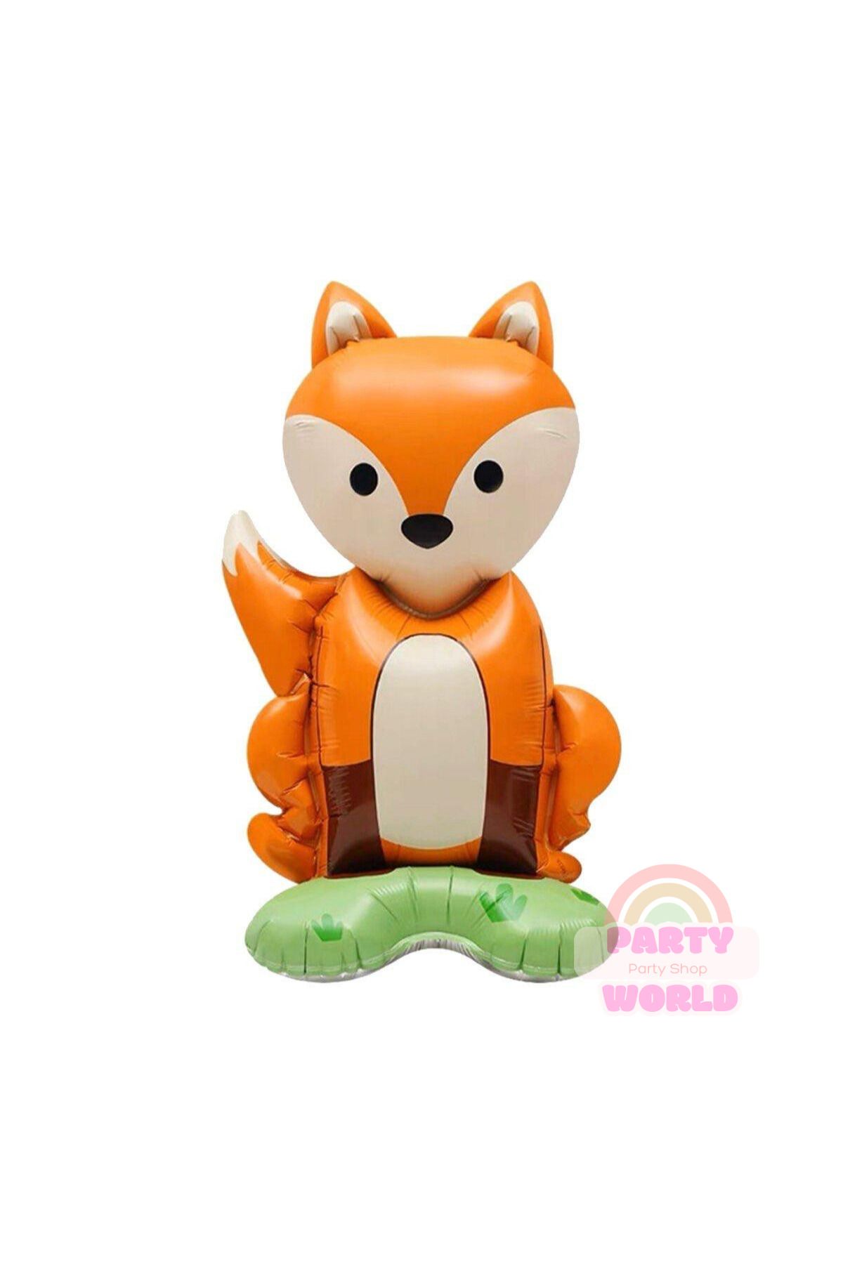 party world Ayaklı Tilki Folyo Balon – 50x26 cm – 1 Adet