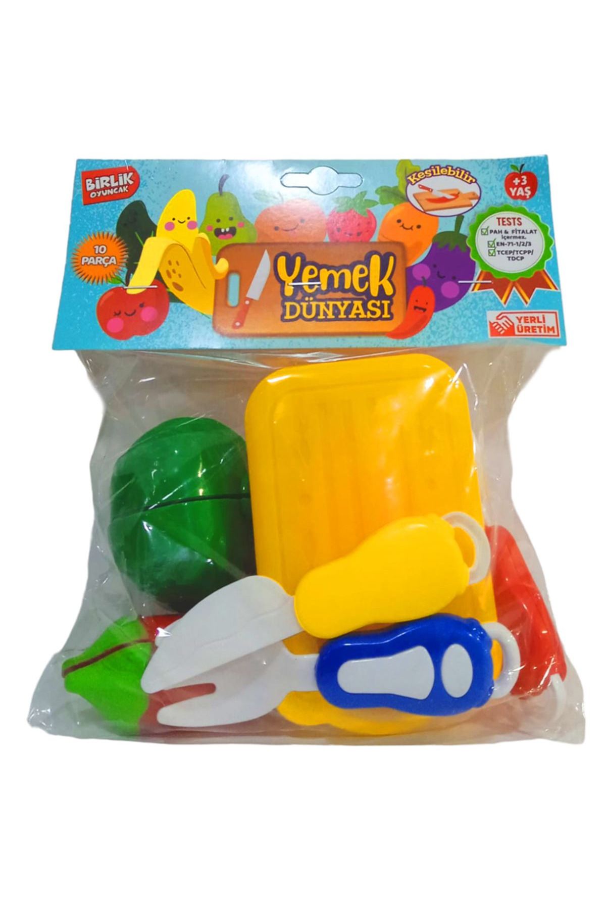 Birlik Oyuncak KESİLEBİLEN MEYVE SEBZE URT007- PVC1AB 10 PARÇA 3+